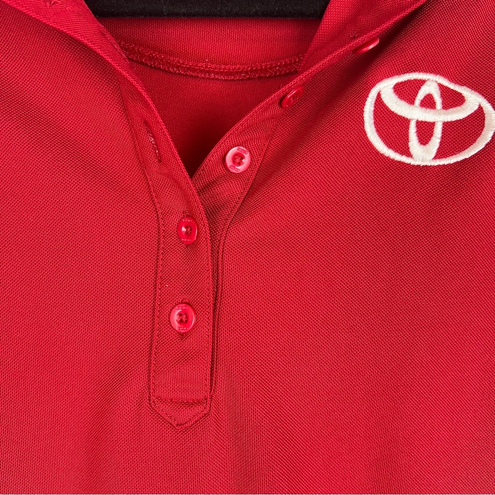 TOYOTA Red Women's Golf Polo Shirt XS - Picture 5 of 8